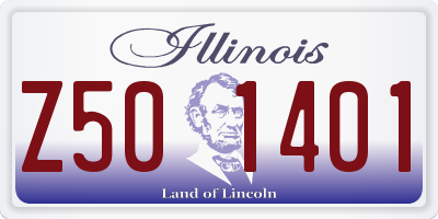 IL license plate Z501401