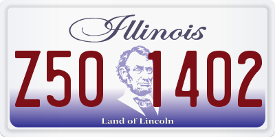 IL license plate Z501402
