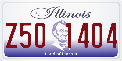 IL license plate Z501404