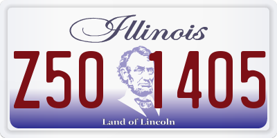 IL license plate Z501405