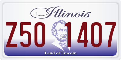 IL license plate Z501407