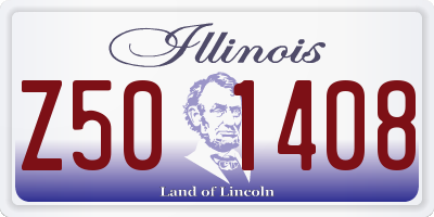 IL license plate Z501408
