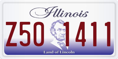 IL license plate Z501411
