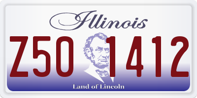 IL license plate Z501412