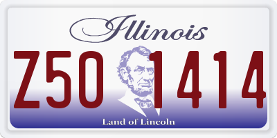 IL license plate Z501414