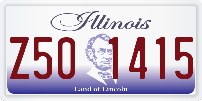 IL license plate Z501415