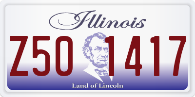 IL license plate Z501417