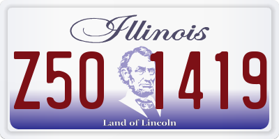 IL license plate Z501419