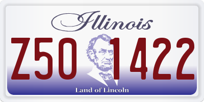 IL license plate Z501422