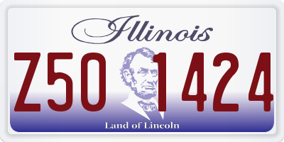 IL license plate Z501424