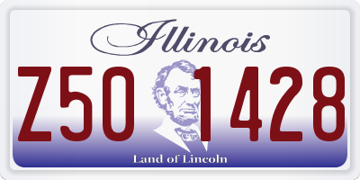 IL license plate Z501428