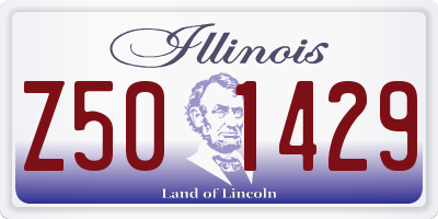 IL license plate Z501429