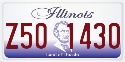 IL license plate Z501430