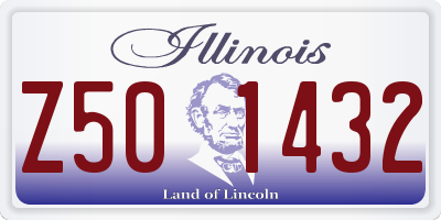 IL license plate Z501432