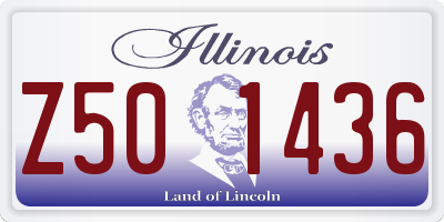 IL license plate Z501436