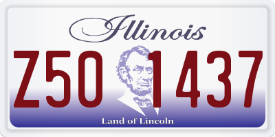 IL license plate Z501437