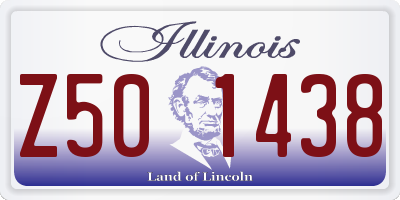 IL license plate Z501438
