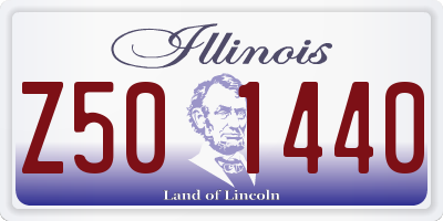 IL license plate Z501440