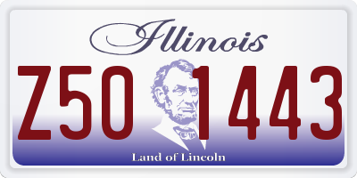 IL license plate Z501443