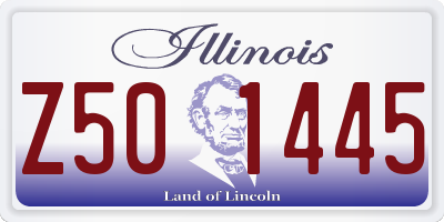 IL license plate Z501445