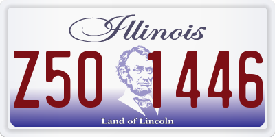 IL license plate Z501446