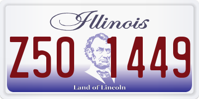 IL license plate Z501449