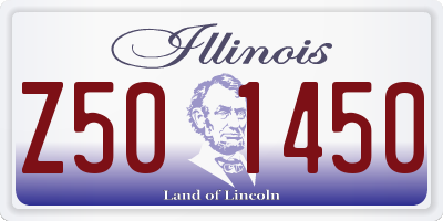 IL license plate Z501450