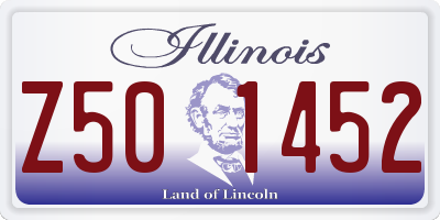 IL license plate Z501452
