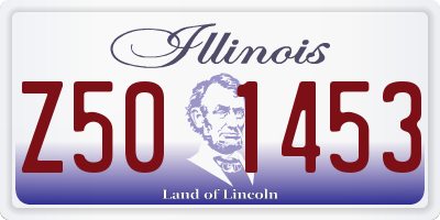 IL license plate Z501453