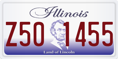 IL license plate Z501455