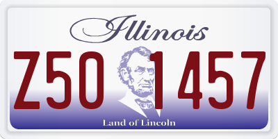 IL license plate Z501457