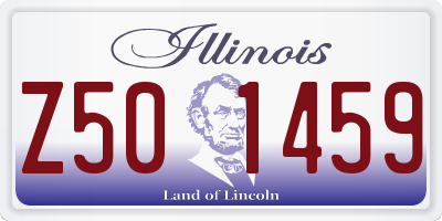 IL license plate Z501459