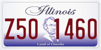IL license plate Z501460