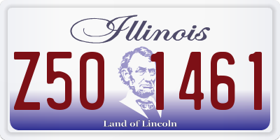 IL license plate Z501461
