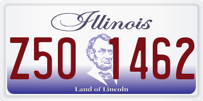 IL license plate Z501462