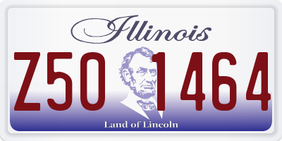 IL license plate Z501464