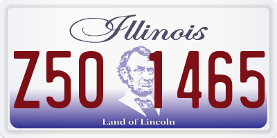 IL license plate Z501465