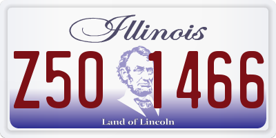 IL license plate Z501466