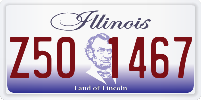 IL license plate Z501467