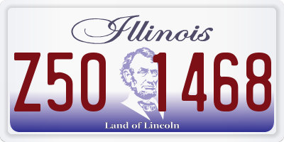 IL license plate Z501468