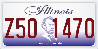 IL license plate Z501470
