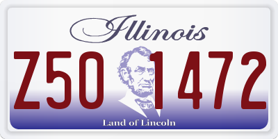 IL license plate Z501472
