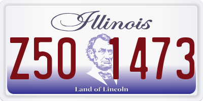 IL license plate Z501473