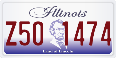 IL license plate Z501474