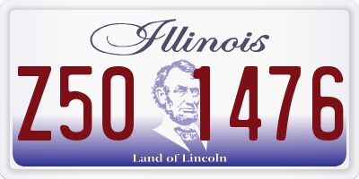 IL license plate Z501476