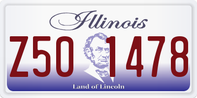 IL license plate Z501478