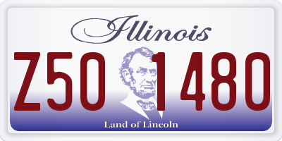 IL license plate Z501480
