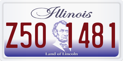 IL license plate Z501481