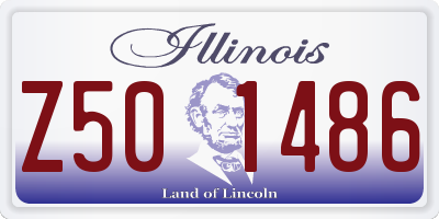 IL license plate Z501486
