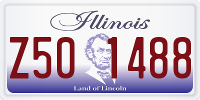 IL license plate Z501488